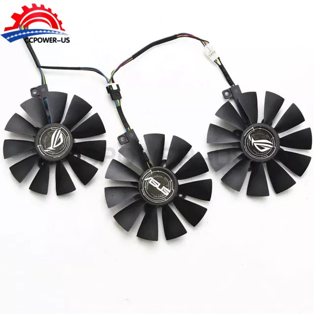 NEW Graphics Card fan for ASUS Strix GTX980Ti/1070/R9390/RX480/580 T129215SU