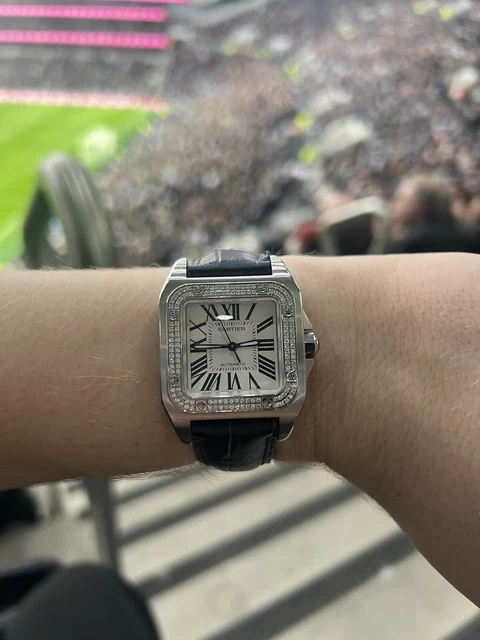 Cartier santos xl 2025 diamond