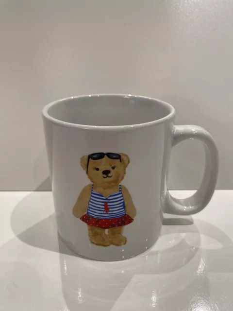 Polo Ralph Lauren Bear 16 oz Coffee Mug Cup Female Girl Swim Beach Day