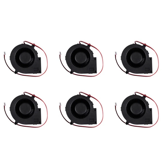 6Pcs 75mm x 30mm DC 12V 0.36A 2Pin Computer PC Blower Cooling Fan U1N5