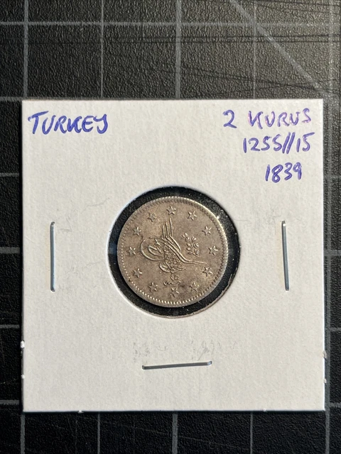 Turkey 2 Kurus 1255/15 1839