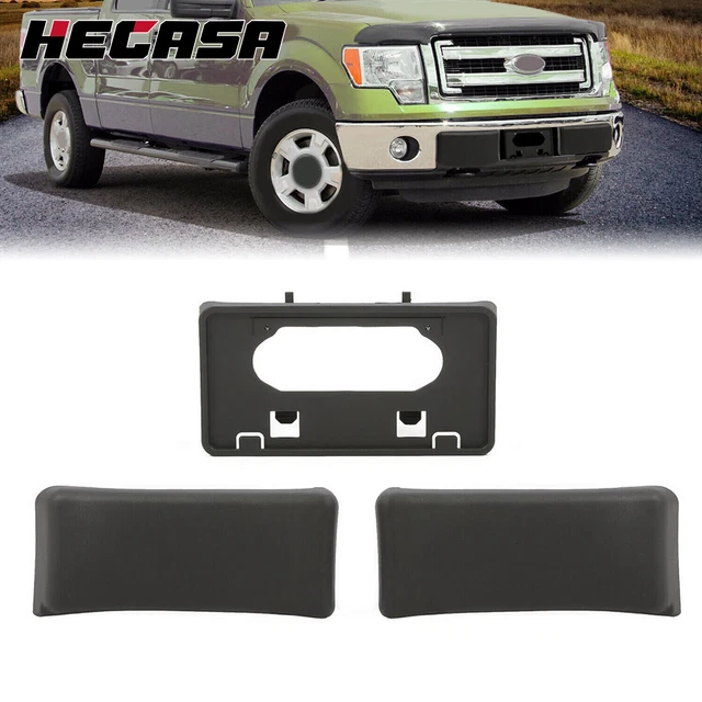 FRONT BUMPER LICENSE Plate Bracket & Guards Pads Cap For 20092014 Ford