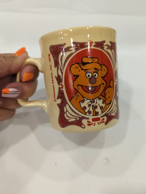 VTG 1978 FOZZIE BEAR MUG The Muppet Show JIM HENSON Coffee Kiln Craft England