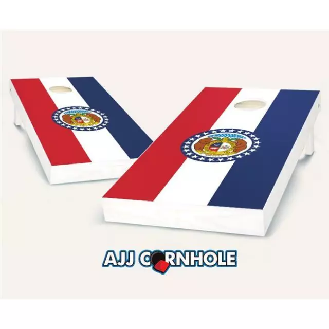 AJJCornhole 107-MissouriFlag Missouri Flag Theme Cornhole Set with Bags - 8 x...