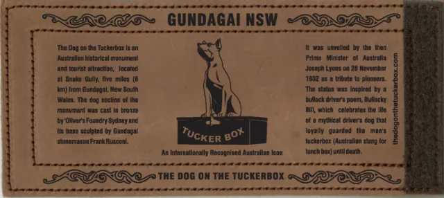 The Dog on the Tuckerbox Wrap Leather Stubby Holder