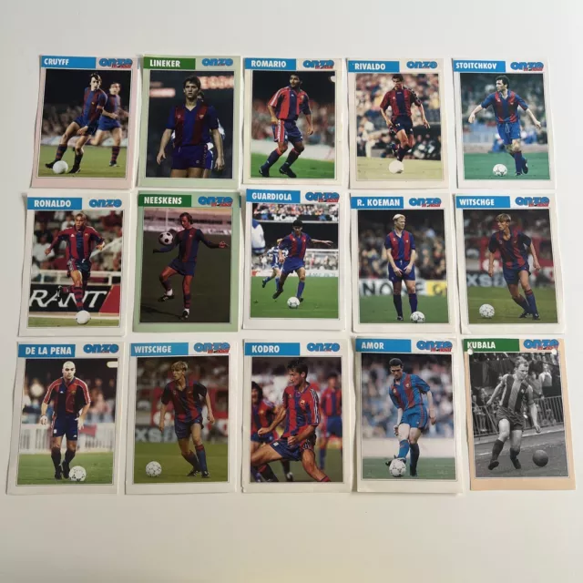 15 Football Rookie Card Onze Mondial Barca Stars Ronaldo Romario Cruyff Neeskens