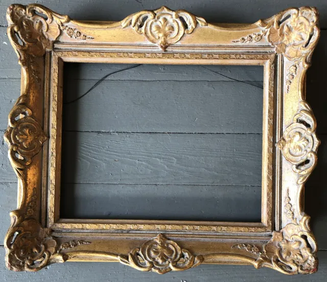 Ornate Vintage French Provincial Louis XVI Rococo Gold Picture Frame 9.5 X 11.5