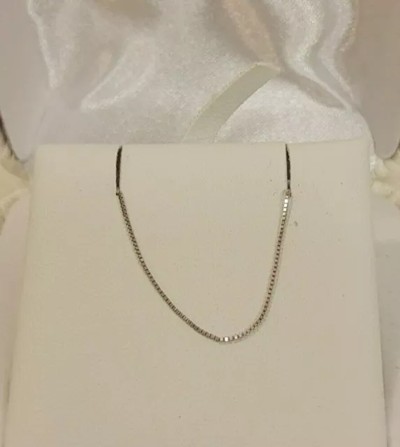 Everlasting Gold 14k White Gold Box Chain Necklace 18" (0.90g) MSRP $275 Everlasting Gold 14k White Gold Box Chain Necklace 18" (0.90g) MSRP $275