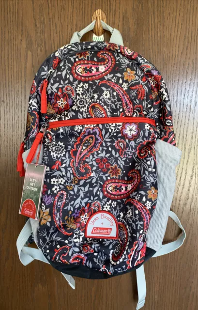 Vera Bradley Coleman Daypack 15L Eden Paisley Grey Outdoor Hiking Backpack NWT