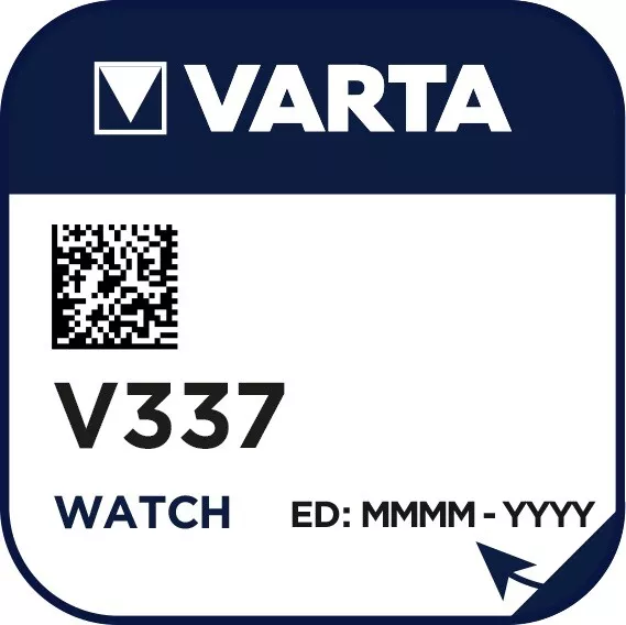 1 x Varta V337 Uhrenbatterie 1,55 V SR416SW Batterie Knopfzelle Silberoxid 2