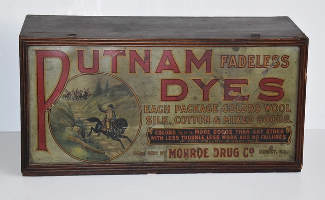 PUTNAM DYES Antique 1920s/Early 20th Century Store Display Box