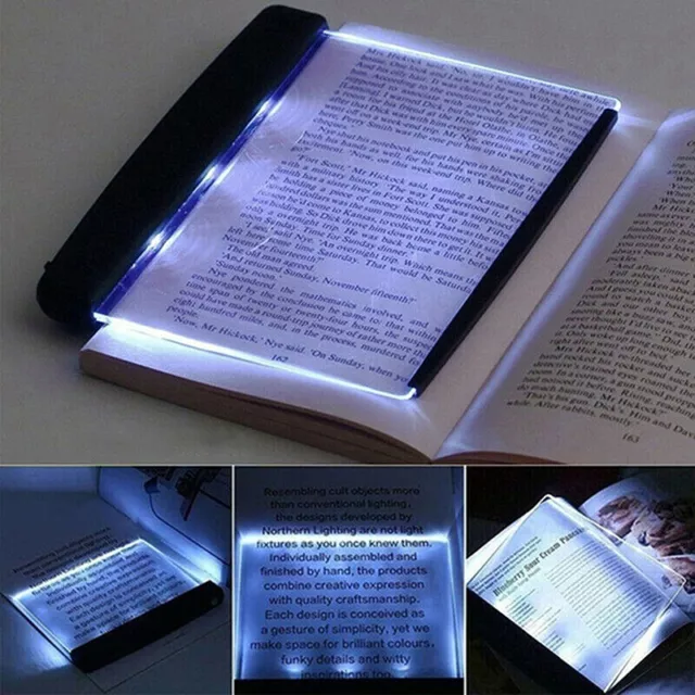 Portable LED Flat Panel Reading Book Night Light Vision Bookmark Lamp Eye Care