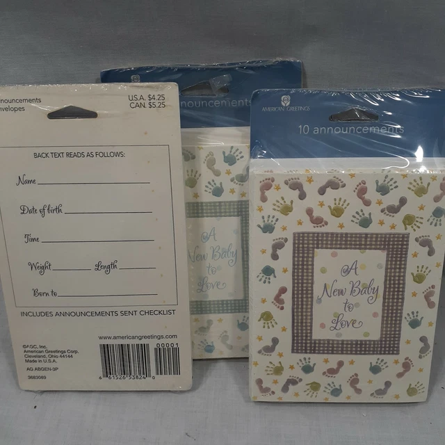 American Greetings A New Baby To Love Announcements Cards and Envelopes 30 Count