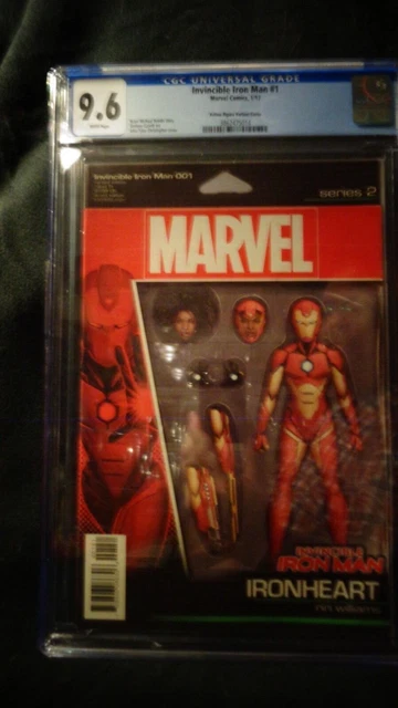 Invincible Iron Man #1 Action Figure variant CGC 9.6 Riri Ironheart Marvel 2015