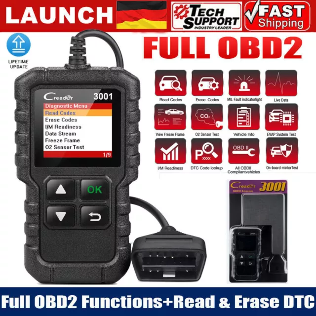 LAUNCH CR3001 OBD2 Diagnosegerät Autoscanner CR319 6 CAN Diagnose Scan Codeleser