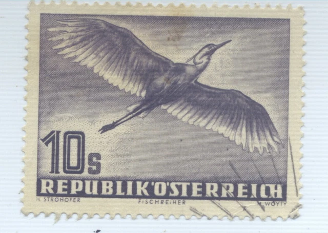 1953 Österreich Mi Nr. 987, 10 Schilling gestempelt Flugpostserie