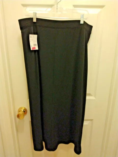 NWT Ladies Size XL Exceptional Career Dressy Stretch Skirt Black Karen Scott