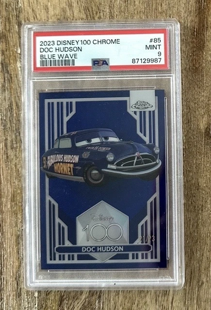 2023 TOPPS CHROME Disney 100 Doc Hudson #85 PSA 10 Base 1st