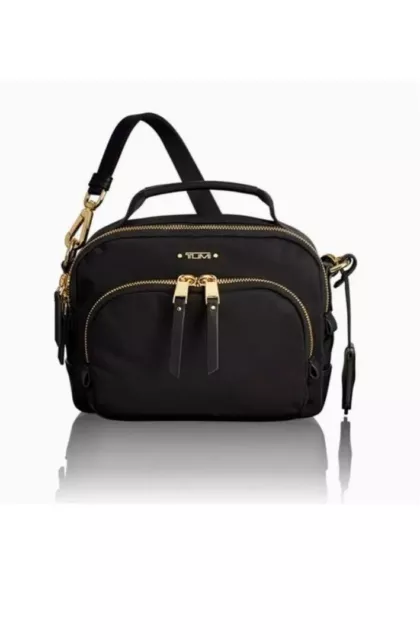 New TUMI Voyageur Troy Shoulder Bag Crossbody Black Nylon