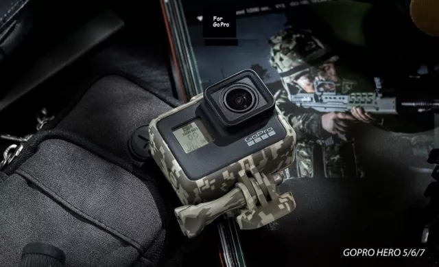 GoPro 8 7 6 5 Funda Protectora Camuflaje para GoPro  Carcasa con Soporte GoPro