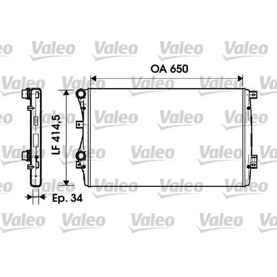 VALEO 732872 Kühler für Motorkühlung für VW SKODA AUDI SEAT