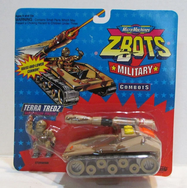Galoob 1993 Z-Bots Military Combots Terra Tredz Moc Unused Micro Machines