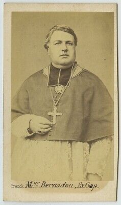 Mgr RIVET Evèque de Dijon Photo Sainte-Marie-de-la-Pierre-qui-Vire cdv ca 1860 
