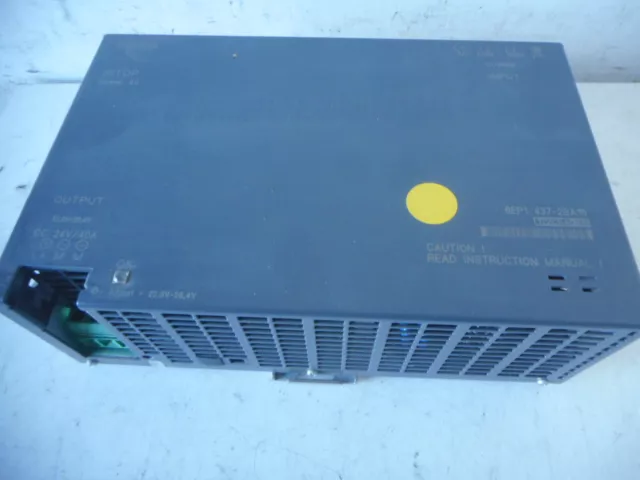 SIEMENS SITOP POWER 40 POWER SUPPLY 3PH Supply 40amps 24DC Output 6EP1437-2BA10