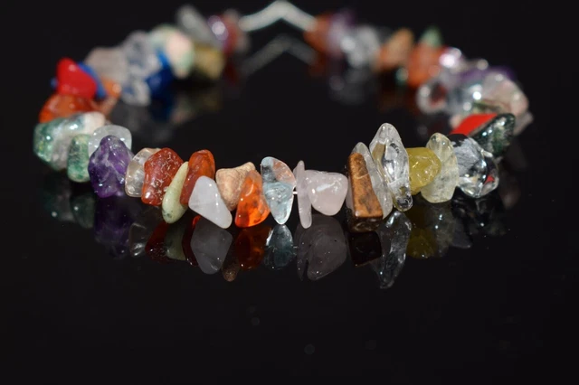 5-7MMNatural Mix Stone A++ Uncut Chips Shape Gemstone 6 "Perles en vrac...