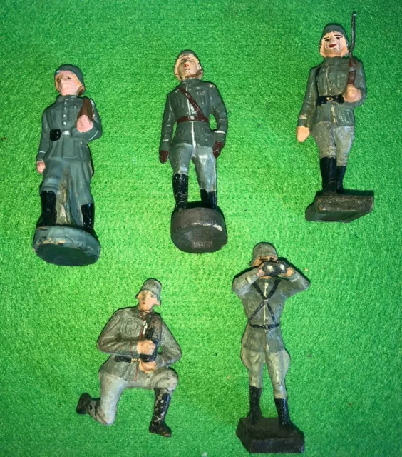 41912  Ww2 1940 Allemagne Wehrmacht 5 Figurines Composition