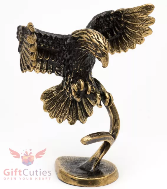 Solid Brass Figurine bird Eagle hunting IronWork