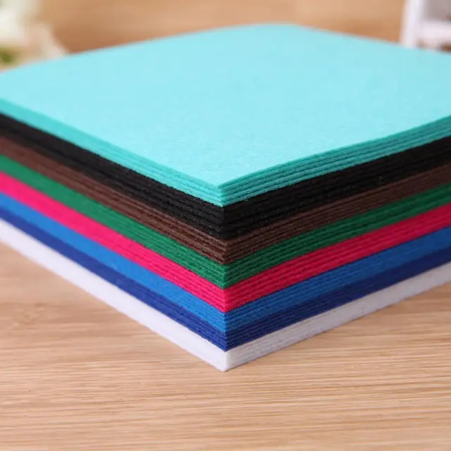 40 piezas tela de fieltro hágalo usted mismo artesanías 10x10 cm surtido colores suaves para niños para muñecas juguetes