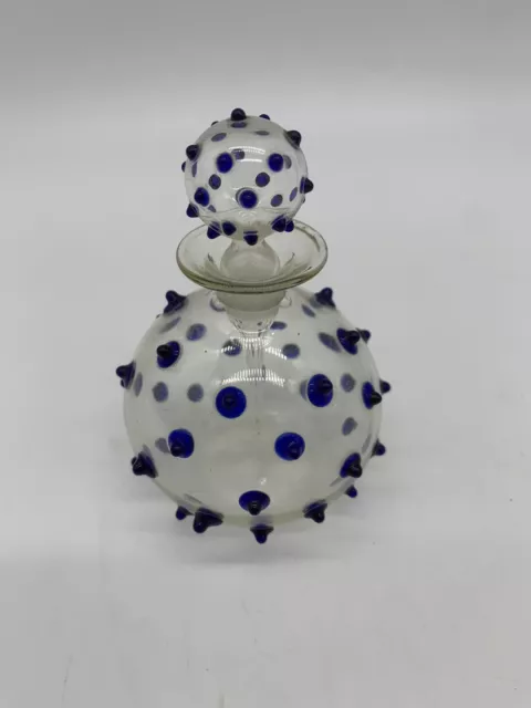 Antique Bohemian Hand Blown perfume bottle c 1880