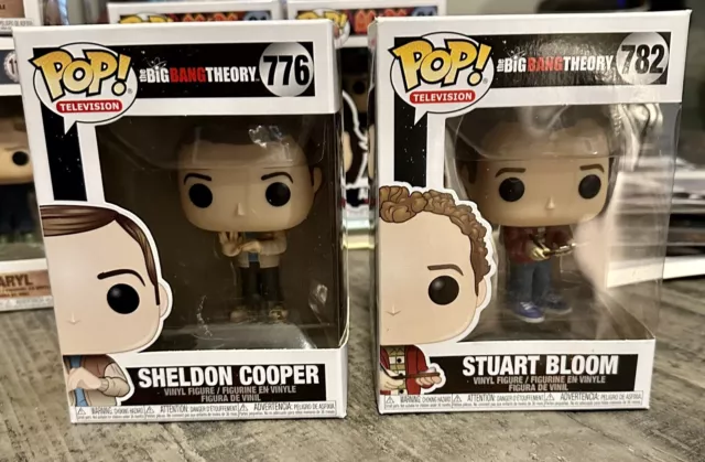 Funko Pop! Big Bang Theory Sheldon Cooper #776 & Stuart Bloom #782 Set Of 2