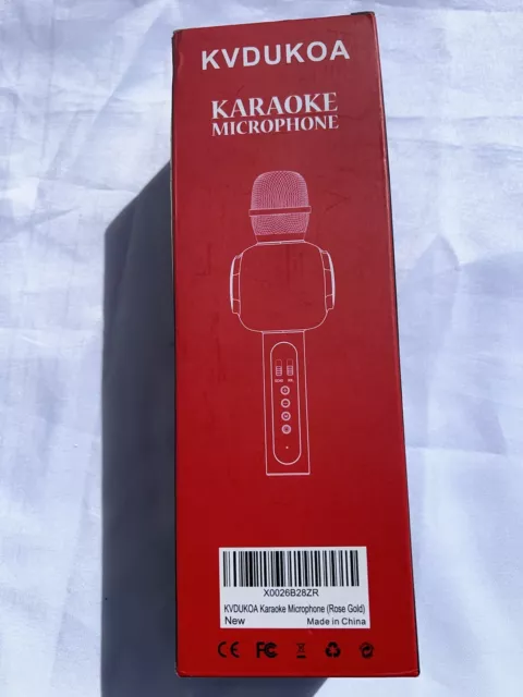 KVDUKO Karaoke Microphone LRKM002 Cordless Bluetooth USB Charging Music Children