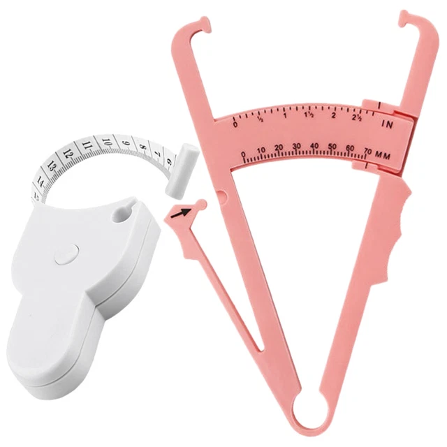 Fat Tester Skinfold Caliper Fat Waist Ruler Digital Body Tape Measure Handheld 11