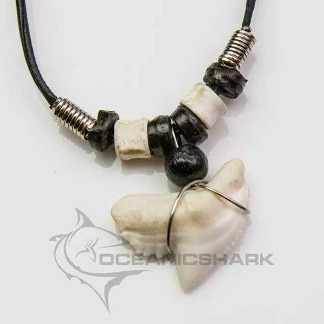 Tiger shark leather necklace Oceanicshark Australia sale c185