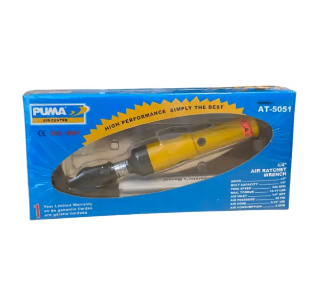 Puma AT-5051 Air Ratchet Wrench 1/4” 240 RPM 90 PSI