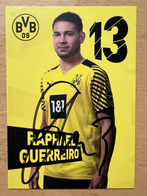 Raphaël Guerreiro AK Borussia Dortmund Autogrammkarte 2021-22 original signiert