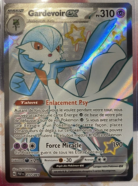 Caja De 10 Cartas Pokémon Francesas | Gardevoir Ex Full Art 217/091 | Edición Destinées De Paldea | Boosters Ultraboost Con Cartas Originales | Sin