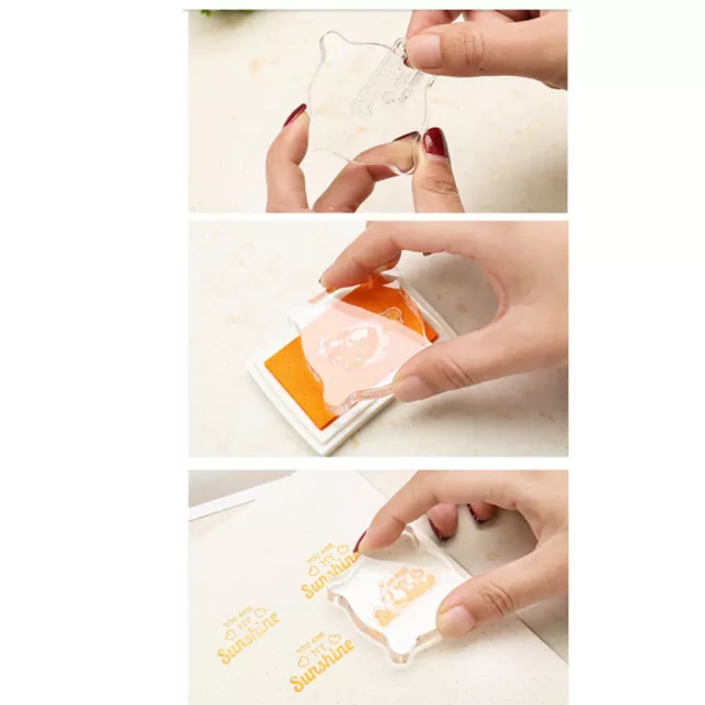 Square Acrylic Block Stamp Block Stamping Tools for DIY Crafts 5x5cm 10