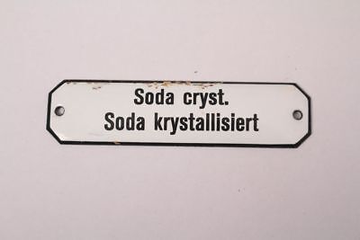 Soda Cryst. Soda Krystallisiert Enamel Sign Colonial Pharmacy Grocer