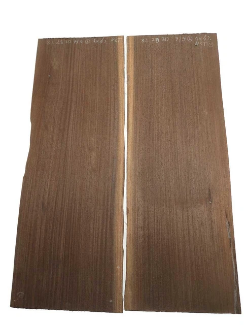 2x Bois Wengé Wenge Bois Panga 82x28-30cm x 7-9mm