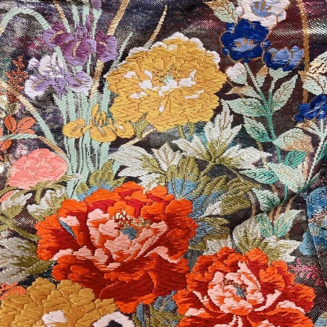 Japanese Kimono Uchikake Luxurious Wedding Embroidery Pure Silk Flower CraneK450 7