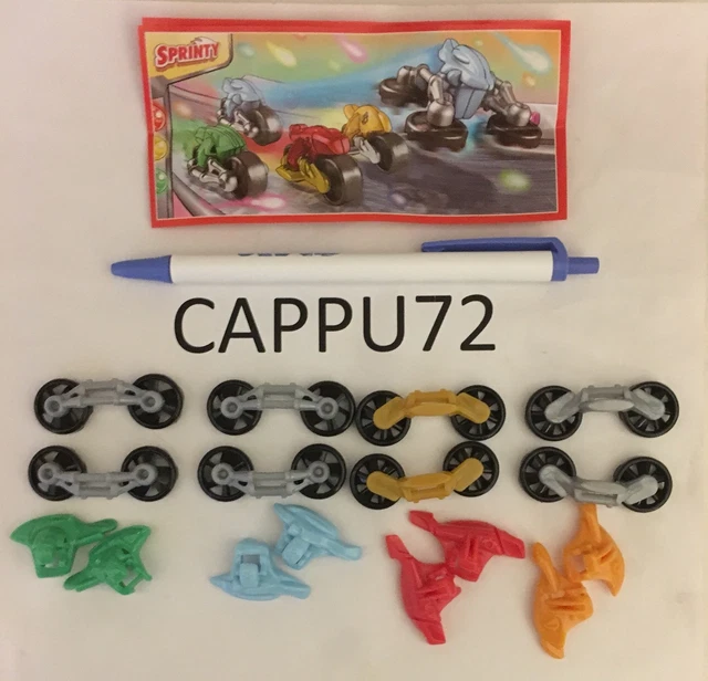 Moto Trasformers-Completa 4 Pcs + 4 Bpz De EN020 À EN023 Kinder Sindy 2018/2019