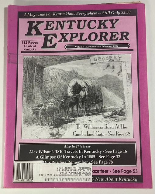 KENTUCKY EXPLORER MAGAZINE 2002 Genealogy Breathitt Floyd Harrodsburg ...