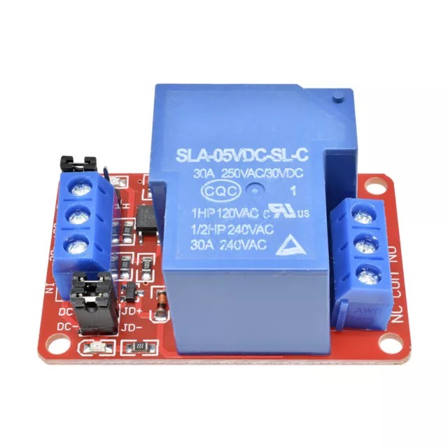 30A 5V 1-Channel Relay Module Board With Optocoupler H/L Level Triger New