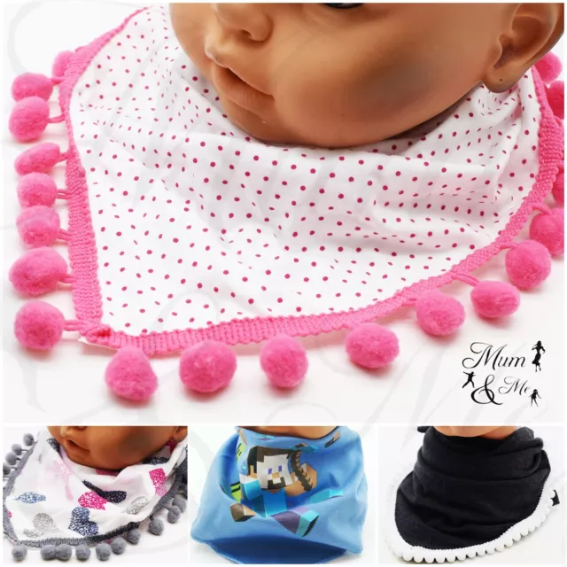 Kids Baby Infant Bandana Bibs Cotton Feeding Towel Triangle Head Scarf