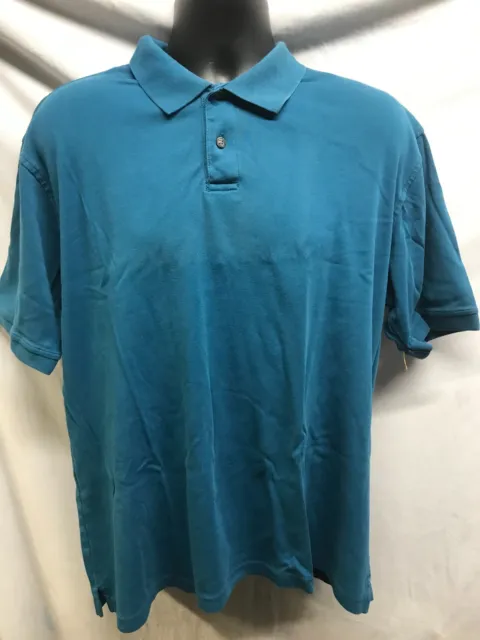 Mens Arrow Blue T-Shirt Collared  Polo button Size XL Short Sleeve Clothing