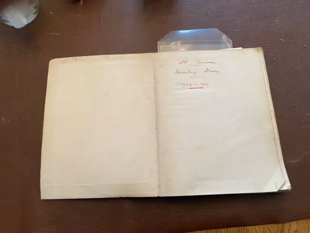 Hunting Diary 1902 - 1909 Hand written Diary, newspaper clips, sketches...Part 2